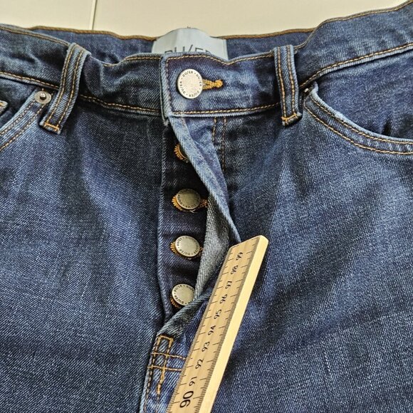 DU/ER Jeans Womens 32x33 (31) Blue Wide Leg WFMS4375 Stretch Hippie Preppy Boho - Picture 10 of 16